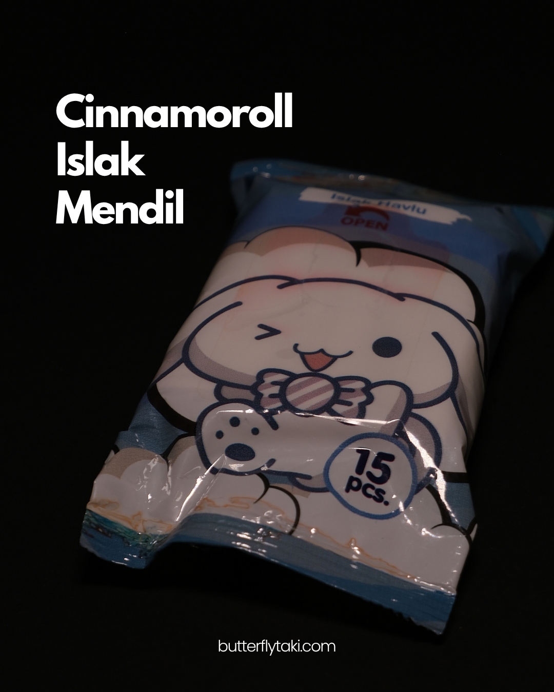 Cinnamoroll Islak Mendil 15’li | Sevimli ve Pratik Temizlik Mendili | Butterflytaki